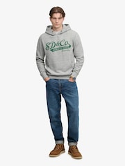Superdry Grey Vintage Script Hoodie - Image 3 of 4