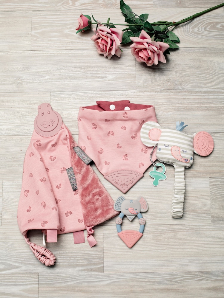 Cheeky Chompers Pink Comfort and Chew 100% Cotton Gift Bundle - Image 1 of 13