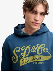 Superdry Blue Vintage Script Hoodie - Image 4 of 6