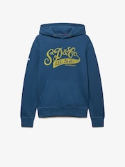 Superdry Blue Vintage Script Hoodie - Image 5 of 6