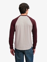 Superdry Brown Vintage Athletic Baseball Top - Image 2 of 7