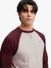 Superdry Brown Vintage Athletic Baseball Top - Image 4 of 7