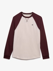 Superdry Brown Vintage Athletic Baseball Top - Image 6 of 7