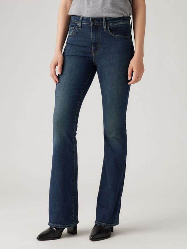Levi's® Navy Blue 726™ High Rise Yoked Flare Jeans - Image 1 of 7 Levi's® Navy Blue 726™ High Rise Yoked Flare Jeans - Image 1 of 7