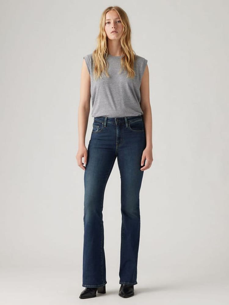 Levi's® Navy Blue 726™ High Rise Yoked Flare Jeans - Image 2 of 7 Levi's® Navy Blue 726™ High Rise Yoked Flare Jeans - Image 2 of 7