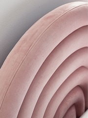 Opulent Velvet Blush Pink Kids Rainbow Upholstered Standard Bed - Image 3 of 9