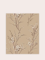 Laura Ashley Natural Pussy Willow 10M Wallpaper - Image 2 of 4