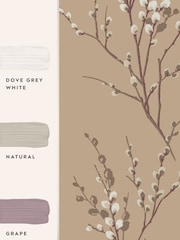 Laura Ashley Natural Pussy Willow 10M Wallpaper - Image 4 of 4