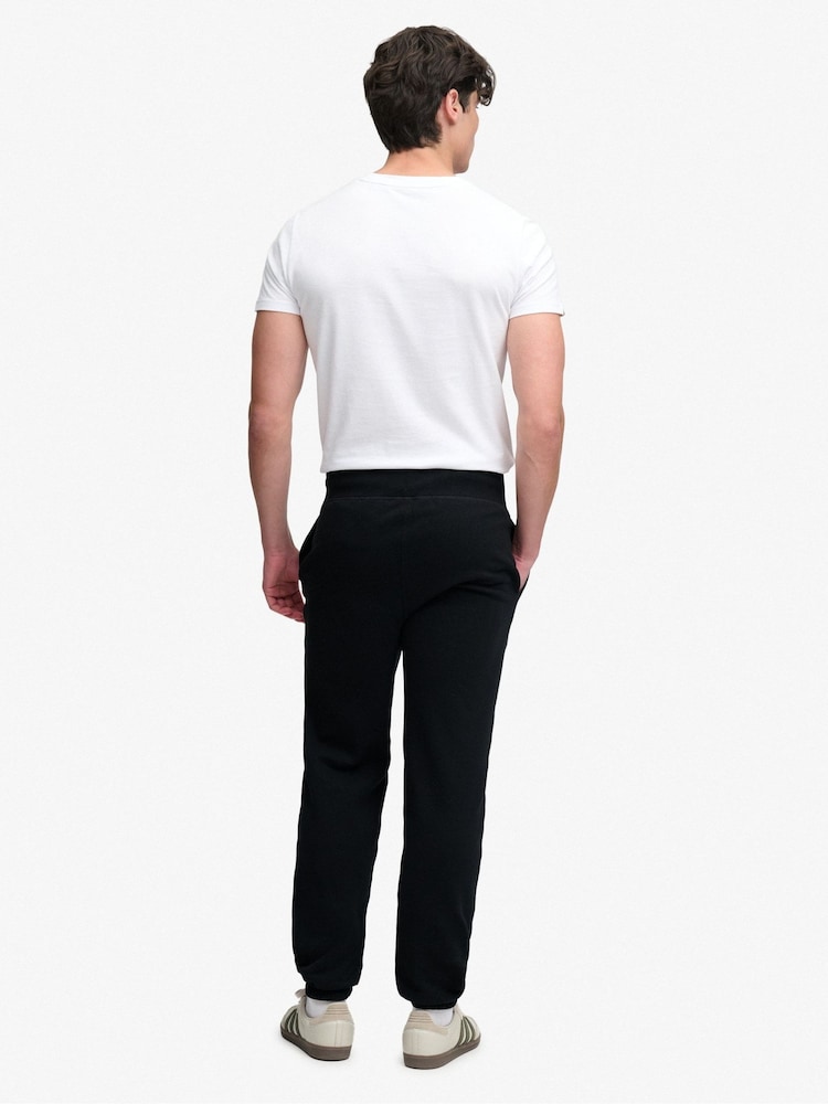 Superdry Black Essential Company Logo Joggers - Image 2 of 7 Superdry Black Essential Company Logo Joggers - Image 2 of 7