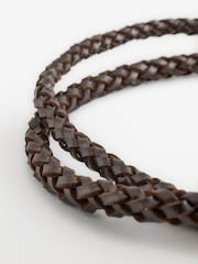 B by Ted Baker Plaited Leather Black Belt - Image 3 of 3