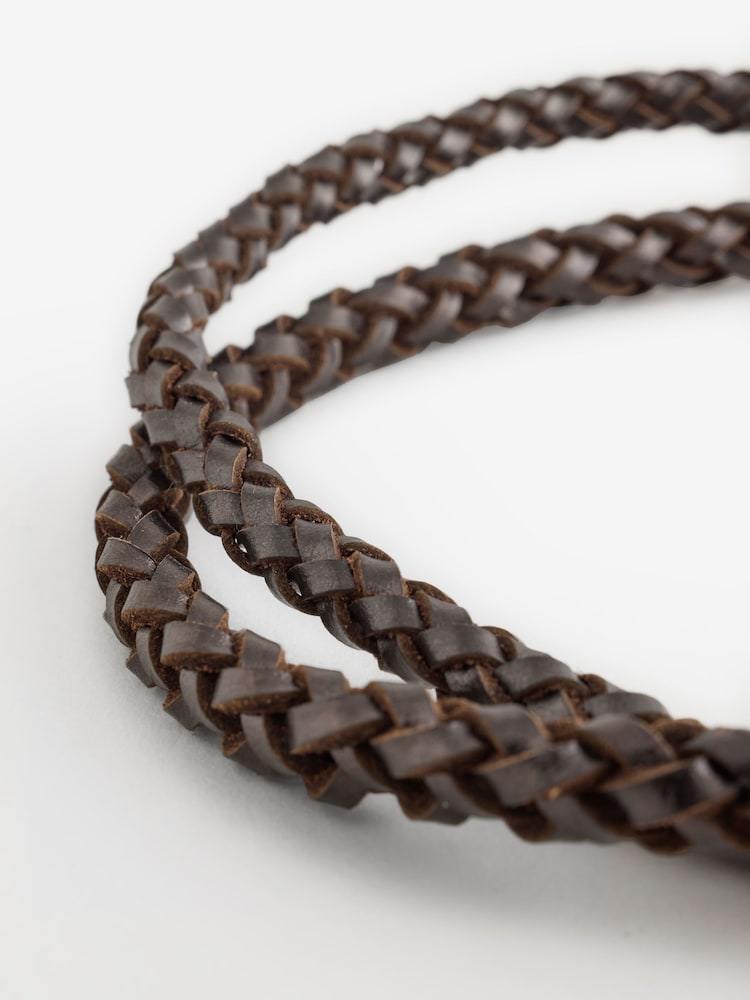 B by Ted Baker Plaited Leather Black Belt - Image 3 of 3