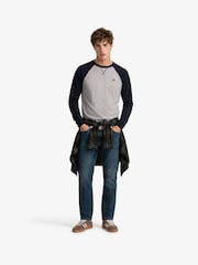Superdry Blue Vintage Athletic Baseball Top - Image 2 of 6
