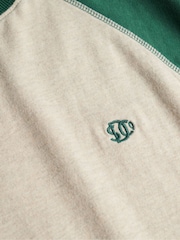 Superdry Green/Cream Vintage Athletic Baseball Top - Image 6 of 6
