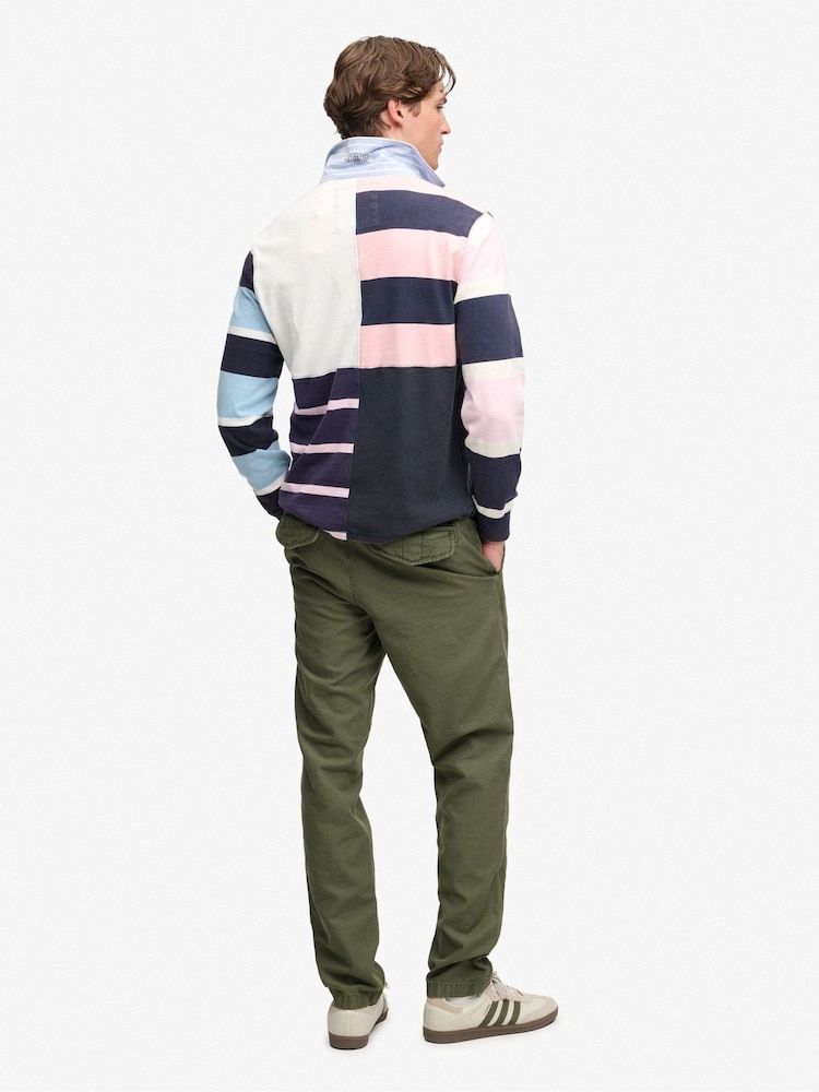 Superdry Green Tapered Washed Chinos - Image 2 of 5 Superdry Green Tapered Washed Chinos - Image 2 of 5