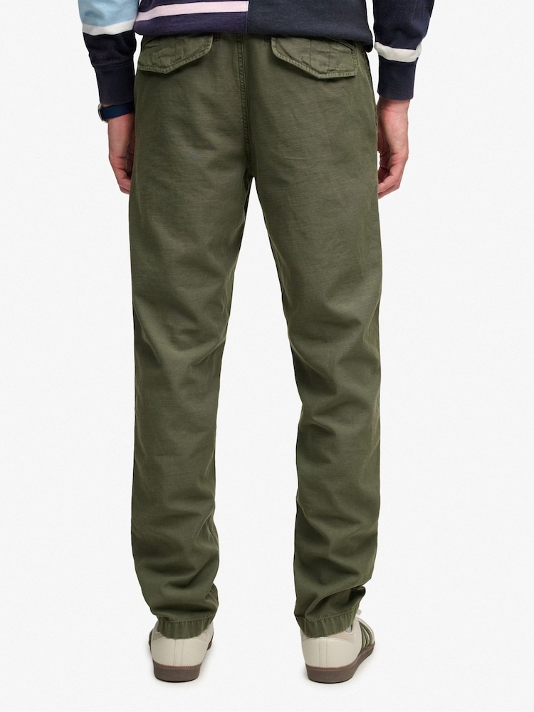 Superdry Green Tapered Washed Chinos - Image 5 of 5 Superdry Green Tapered Washed Chinos - Image 5 of 5