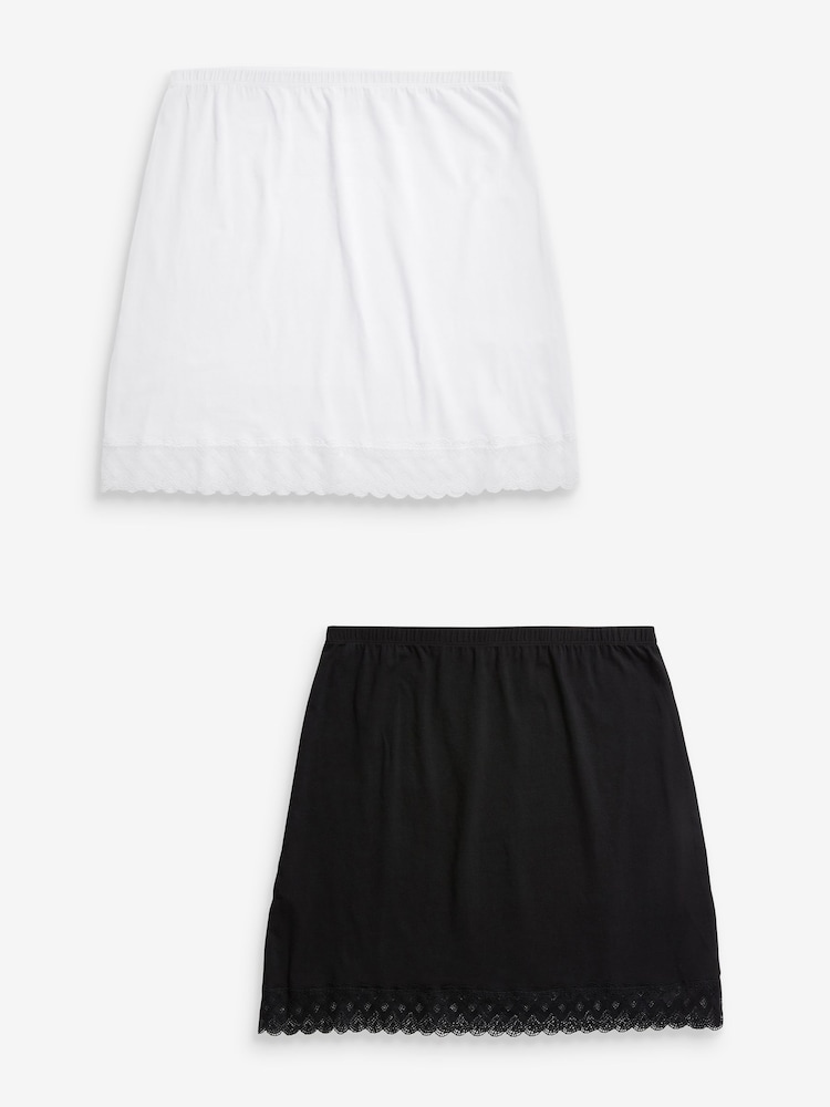 Schwarz/Weiß - Kurze Slips aus Baumwolle im 2er-Pack - Bild 1 von 3 Schwarz/Weiß - Kurze Slips aus Baumwolle im 2er-Pack - Bild 1 von 3
