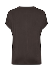 Yours Curve Brown Basic Grown On Sleeve Top - Image 6 of 6