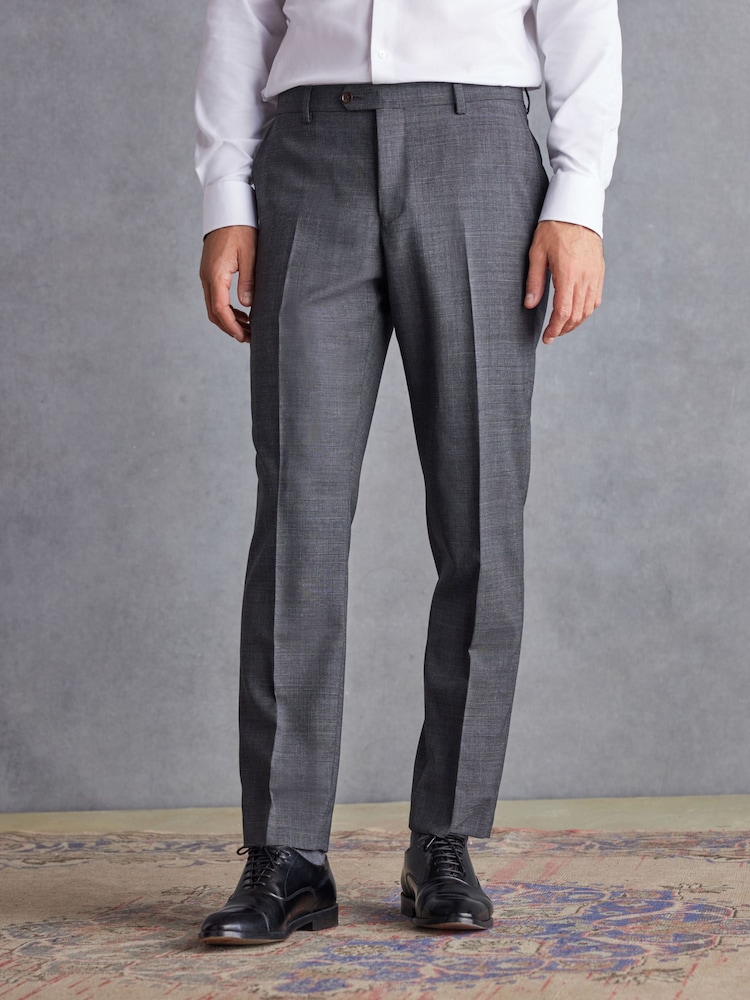 Grey Tailored Fit Signature TG Di Fabio Wool Rich Puppytooth Suit: Trousers - Image 1 of 9