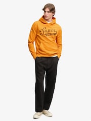 Superdry Orange Vintage Script Hoodie - Image 2 of 6