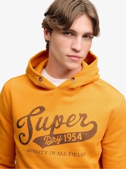 Superdry Orange Vintage Script Hoodie - Image 4 of 6
