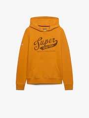 Superdry Orange Vintage Script Hoodie - Image 5 of 6