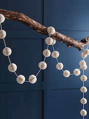 Garden Trading Warm White Maddox Christmas Pom Garland - Image 1 of 3