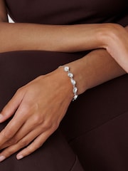 Tono plateado - Pulsera con cordón ajustable y cadena de cristales Juliet de Ted Baker - Imagen 3 de 7