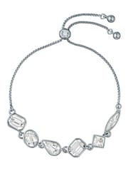 Tono plateado - Pulsera con cordón ajustable y cadena de cristales Juliet de Ted Baker - Imagen 4 de 7