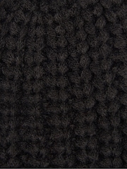 Barbour® Black Saltburn Cable Knit Pom Beanie Logo Hat - Image 9 of 9