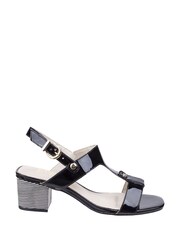 Riva Black Hot Heels Fabia T-Bar Mule Sandals - Image 1 of 4