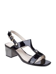 Riva Black Hot Heels Fabia T-Bar Mule Sandals - Image 2 of 4