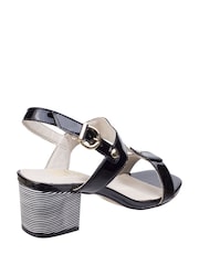 Riva Black Hot Heels Fabia T-Bar Mule Sandals - Image 3 of 4