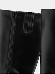 Yours Curve Black Faux Leather Knee High Boots in Extra Wide EEE Fit - Image 5 of 5
