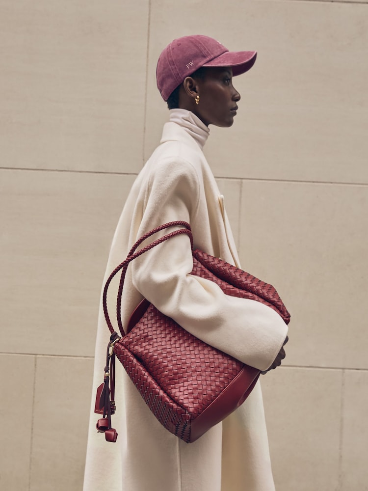 Katie Loxton Red Nova Hand Woven Shoulder Bag - Image 2 of 8