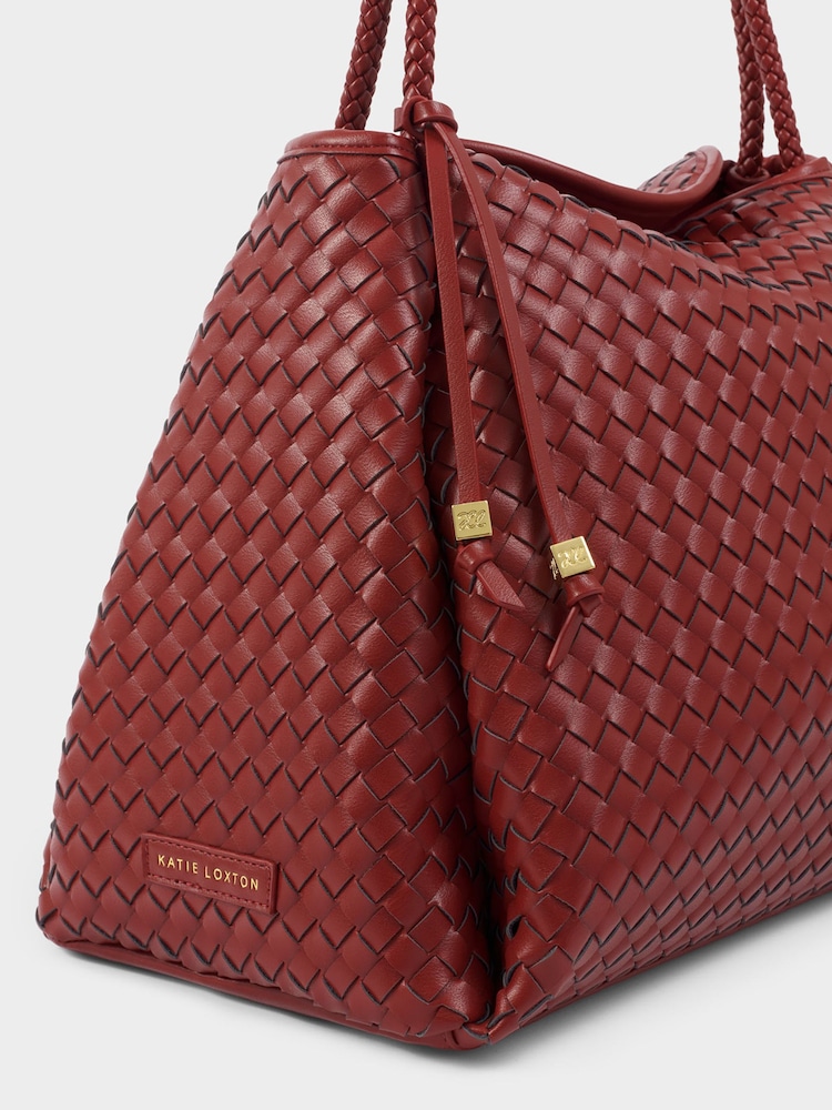 Katie Loxton Red Nova Hand Woven Shoulder Bag - Image 8 of 8