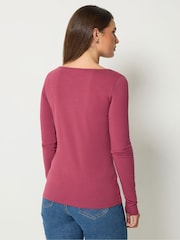 Long Tall Sally Black/Red Square Neck Tops 2 Pack - Image 4 of 7