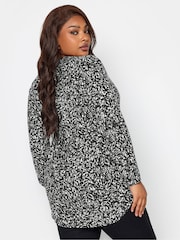 Yours Curve Black Pintuck Shirt - Image 2 of 4