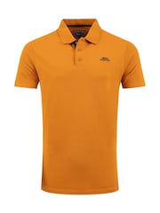 Marron caramel - Polo en coton piqué Weird Fish Miles - Image 2 sur 3