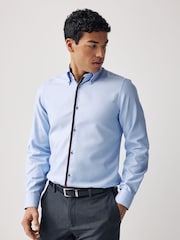Light Blue Trimmed Formal Shirt - Image 1 of 9