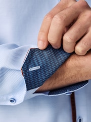 Light Blue Trimmed Formal Shirt - Image 5 of 9