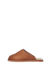 JACK & JONES JUNIOR Brown Microfiber Mule Slippers - Image 2 of 7