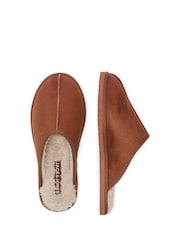 JACK & JONES JUNIOR Brown Microfiber Mule Slippers - Image 5 of 7