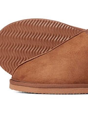 JACK & JONES JUNIOR Brown Microfiber Mule Slippers - Image 7 of 7