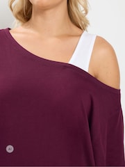 Yours Curve Red 2 In 1 Long Sleeve Insert T-Shirt - Image 5 of 7