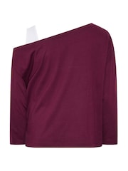 Yours Curve Red 2 In 1 Long Sleeve Insert T-Shirt - Image 7 of 7