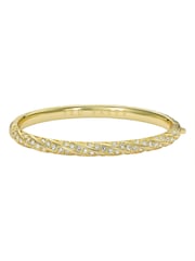 Ted Baker Gold Tone Torvi: Crystal Twist Hinged Bangle Bracelet - Image 4 of 7