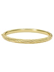 Ted Baker Gold Tone Torvi: Crystal Twist Hinged Bangle Bracelet - Image 5 of 7