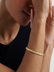Ted Baker Gold Tone Torvi: Crystal Twist Hinged Bangle Bracelet - Image 6 of 7