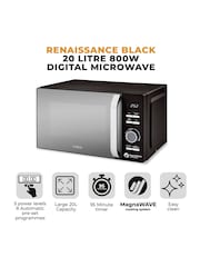 Tower Black Renaissance 20L 800W Microwave - Image 2 of 8