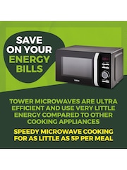 Tower Black Renaissance 20L 800W Microwave - Image 3 of 8